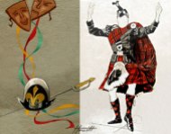 Highland Fling Drawing - Patricia Howitt
